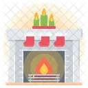 Fireplace Fire Decoration Icon