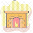 Christmas Holiday Fireplace Icon