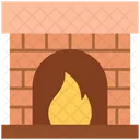 Fireplace Christmas Chimney Icon