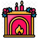 Fireplace Christmas Xmas Icon