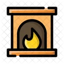 Fireplace Winter Season Icon