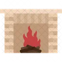 Fireplace Chimney Winter Icon