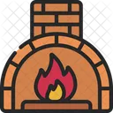 Fireplace Wooden Place Chimney Icon