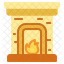 Fireplace Sign Xmas Icon