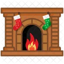 Fireplace Bonfire Xmas Icon