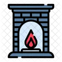 Fireplace Warm Xmas Icon