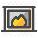 Fireplace Interior Construction Icon