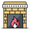 Fireplace Firehouse Fire Icon