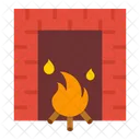 벽난로 불 따뜻한 아이콘