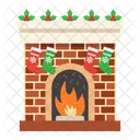 Fireplace Winter Christmas Icon
