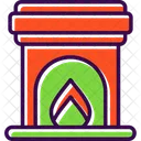 Fireplace Furnishing Furniture Icon