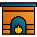 Fireplace Holiday Vector Icon