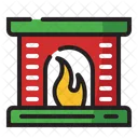 Fireplace Christmas Traditions Christmas Decorations Icon