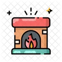 Fireplace Fire Winter Icon