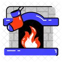 Fireplace Fire Winter Icon