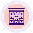 Fireplace Line Icon Icon