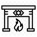 Fireplace Centrally Heated Firelamp Icon