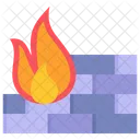 Firewall Security System Flame Icon