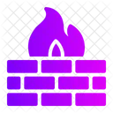 Firewall Security System Flame Icon