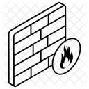 Network Security Firewall Defensive Wall Icon