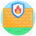 Internet Defense Firewall Data Burn Icon