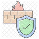 Firewall Shield Lineal Color Icon Icon