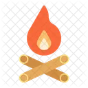 Wood Fire Bonfire Icon