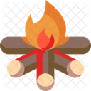 Firewood Bonfire Camping Icon
