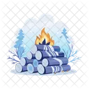 Firewood Fire Logs Icon