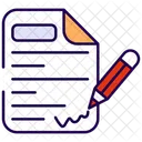 Firma De Contrato Trato Acuerdo Icono