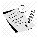 Acuerdo De Firma Contrato De Firma Documento De Contrato Icono