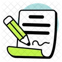 Firma De Contrato Documento Acuerdo Icono