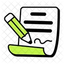 Firma De Contrato Documento Acuerdo Icono