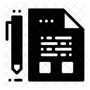 Negocio Contrato Firma Icono