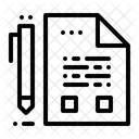 Negocio Contrato Firma Icono
