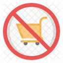 Firmar No Hay Carrito De Compras Prohibido Icono