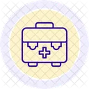 First Aid Kit Color Circle Icon Icon