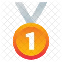 Button First Place Medal Icon