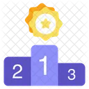 First Place Number One Podium Icon