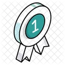 First Position Badge Ribbon Icon