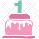 ケーキ、 1 歳の誕生日、誕生日ケーキ アイコン