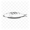 Fisch Gedunstet Ganzer Fisch Symbol