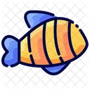 Fisch Gestreift Tier Icon