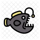 Fisch Angler Seeteufel Symbol