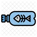 Fisch Fischgrate Flasche Symbol