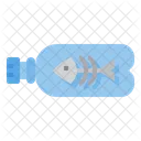 Fisch Fischgrate Flasche Symbol