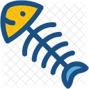 Fisch Meeresfruchte Skelett Symbol