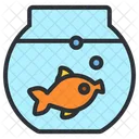 Aquarium Pot Glass Fish Icon