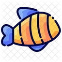 Fish Striped Animal Icon