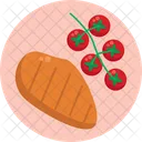 Keto Diet Fish Cherry Tomatoes Icon